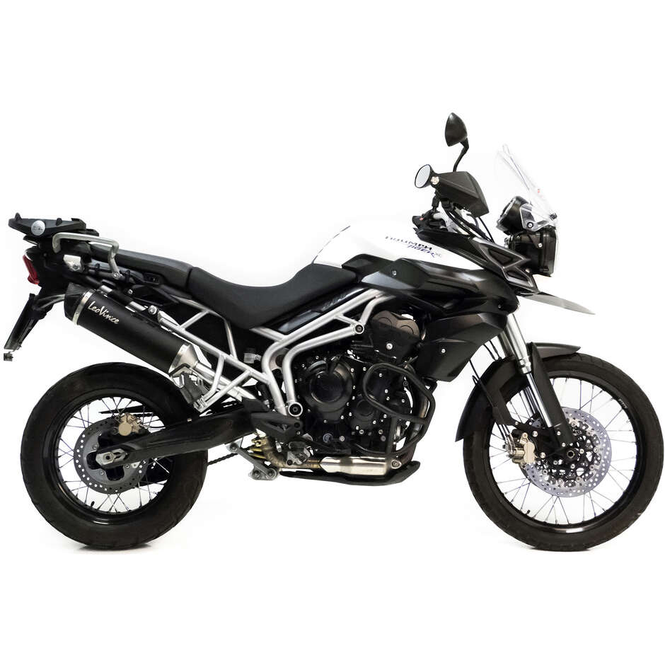 Silencieux d'échappement Leovince 14006 BLACK spécifique pour TRIUMPH Tiger 800 XC/XCA/XCX/XR/XRX (11-16)