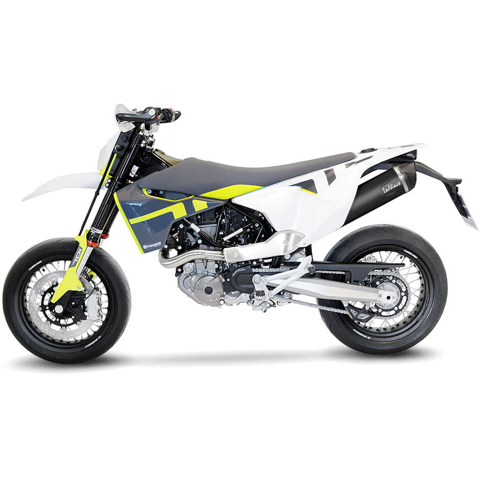 Silencieux d'échappement Leovince 14074K BLACK Slip-On spécifique pour HUSQVARNA 701 Supermoto - 701 Enduro/LR (21-24)