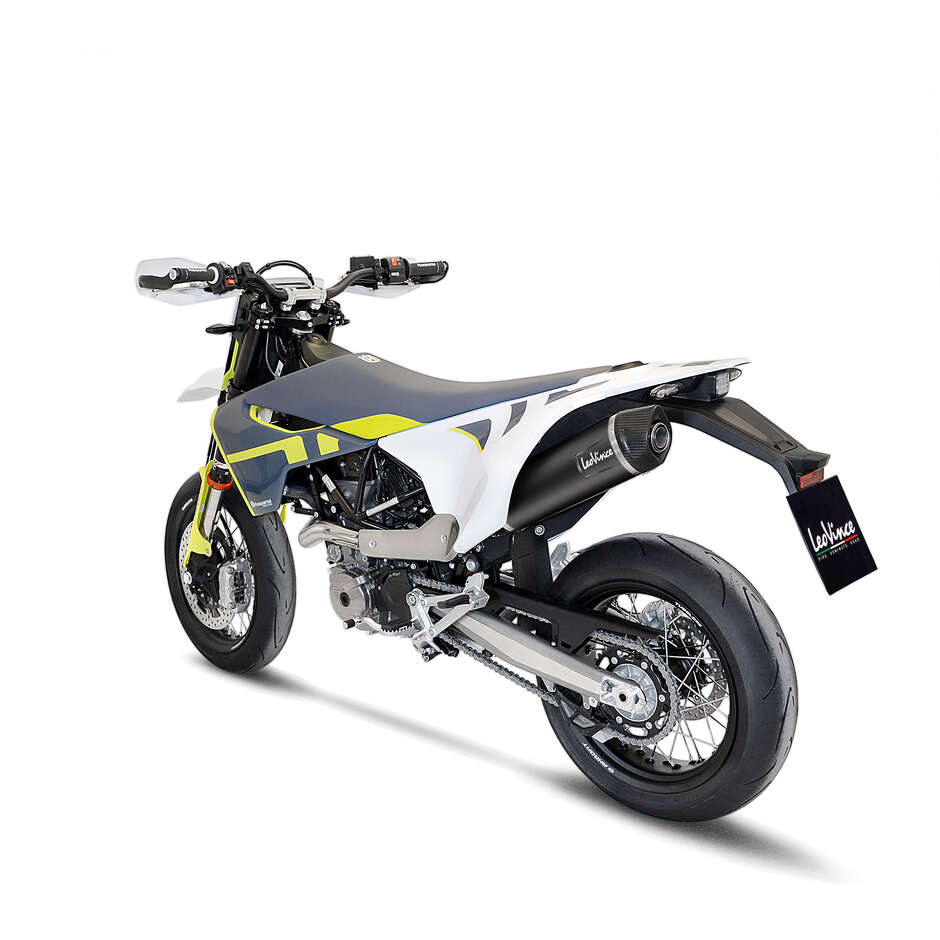 Silencieux d'échappement Leovince 14074K BLACK Slip-On spécifique pour HUSQVARNA 701 Supermoto - 701 Enduro/LR (21-24)
