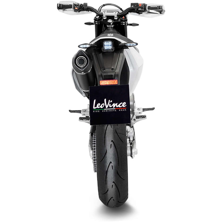 Silencieux d'échappement Leovince 14074K BLACK Slip-On spécifique pour HUSQVARNA 701 Supermoto - 701 Enduro/LR (21-24)
