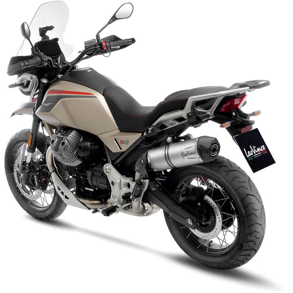 Silencieux d'échappement Leovince 14454E LV ONE EVO spécifique pour MOTO GUZZI V85TT (19-25)
