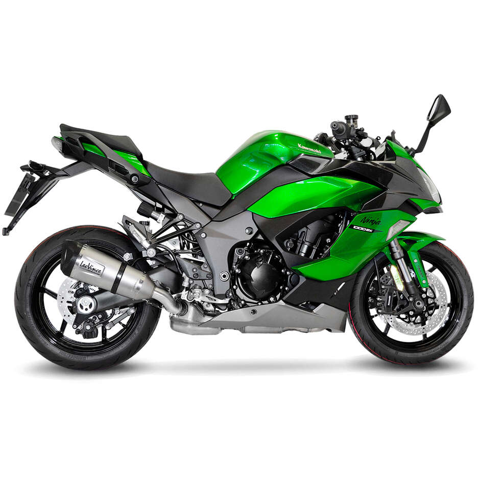 Silencieux d'échappement Slip-On Leovince 14337ST FACTORY S TITANIUM spécifique pour KAWASAKI Ninja 1000 SX/Tourer (20-24)