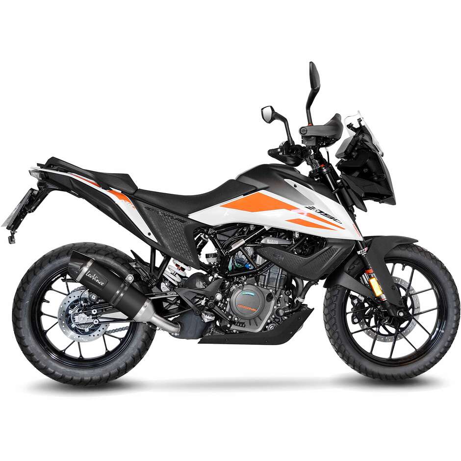 Silencieux d'échappement Slip-On Leovince 14346EB LV ONE EVO BLACK EDITION spécifique pour KTM 390 Adventure (20-24)