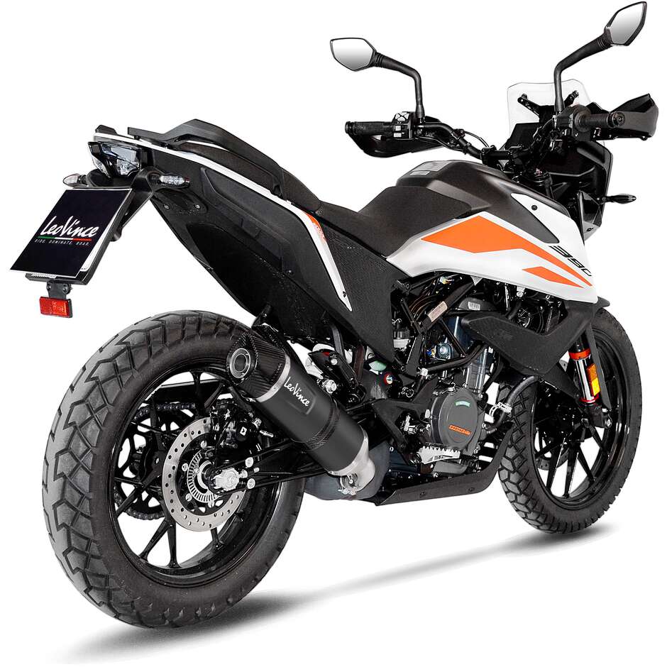 Silencieux d'échappement Slip-On Leovince 14346EB LV ONE EVO BLACK EDITION spécifique pour KTM 390 Adventure (20-24)