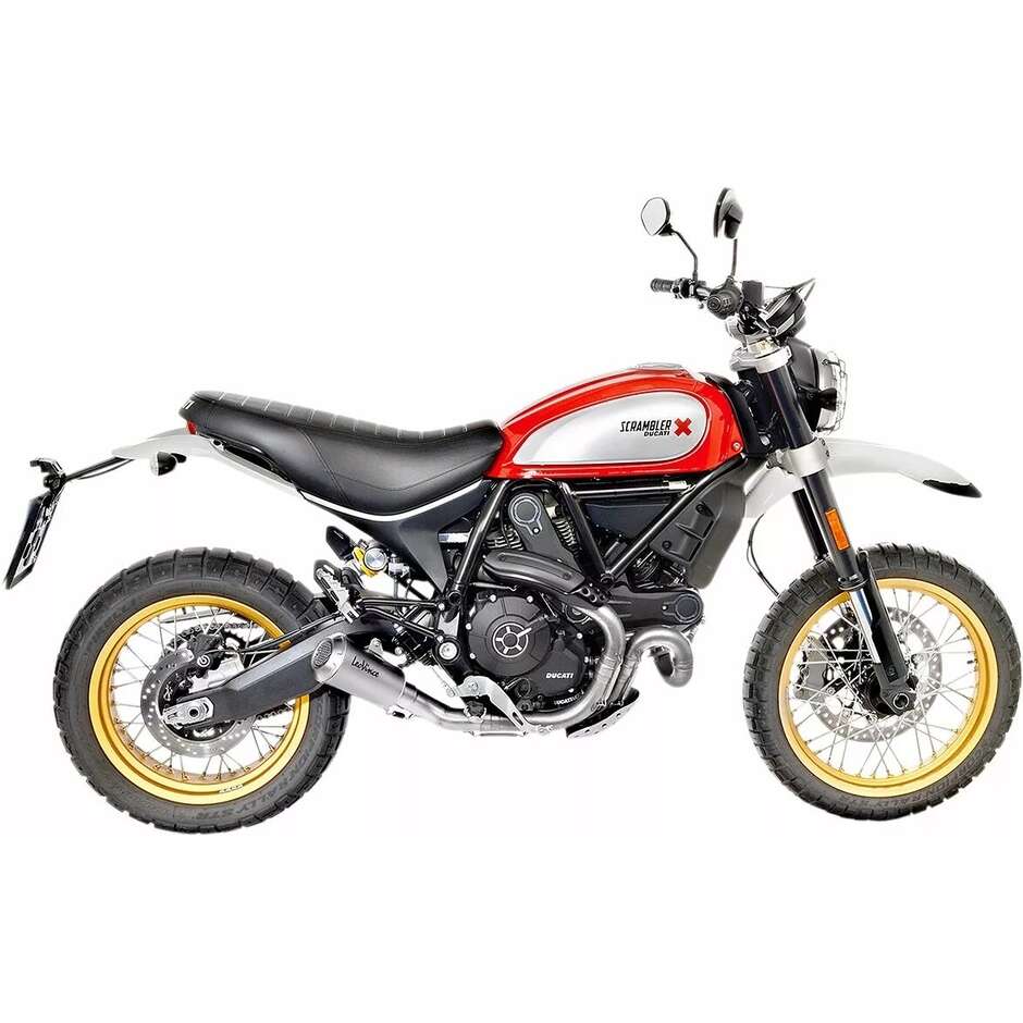 Silencieux d'échappement Slip-On Leovince 15202U LV-10 spécifique pour Ducati Scrambler 800 Desert Sled (17-23)