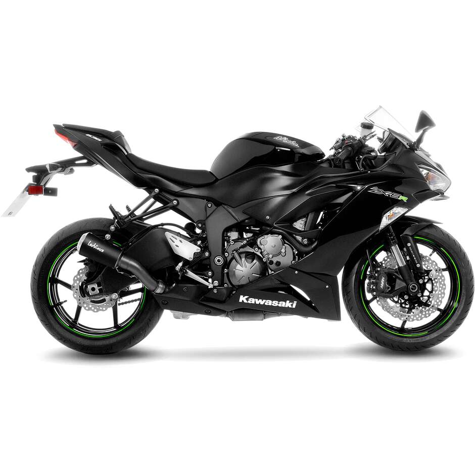Silencieux d'échappement Slip-On Leovince 15233BU LV-10 BLACK EDITION spécifique pour KAWASAKI ZX-6R Ninja (09-20)