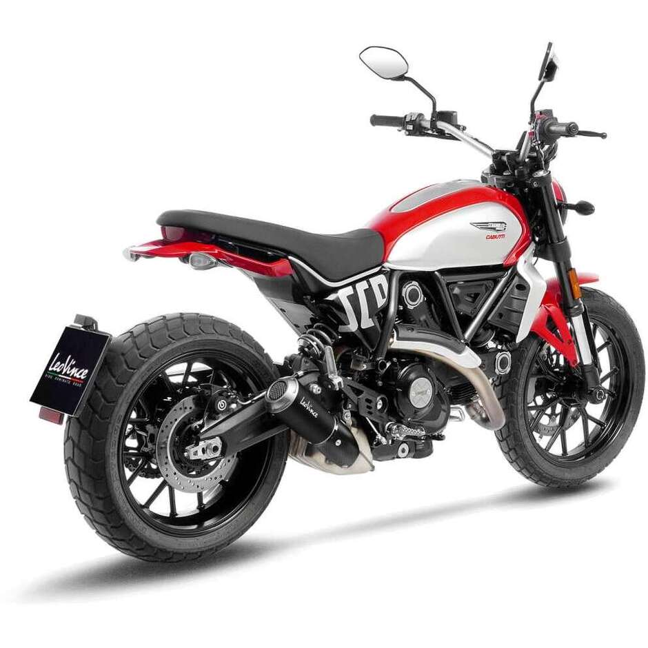 Silencieux d'échappement Slip-On Leovince 15266B LV-10 BLACK EDITION spécifique pour Ducati Scrambler 800 Icon/Full Throttle/Night Shift (23-24)