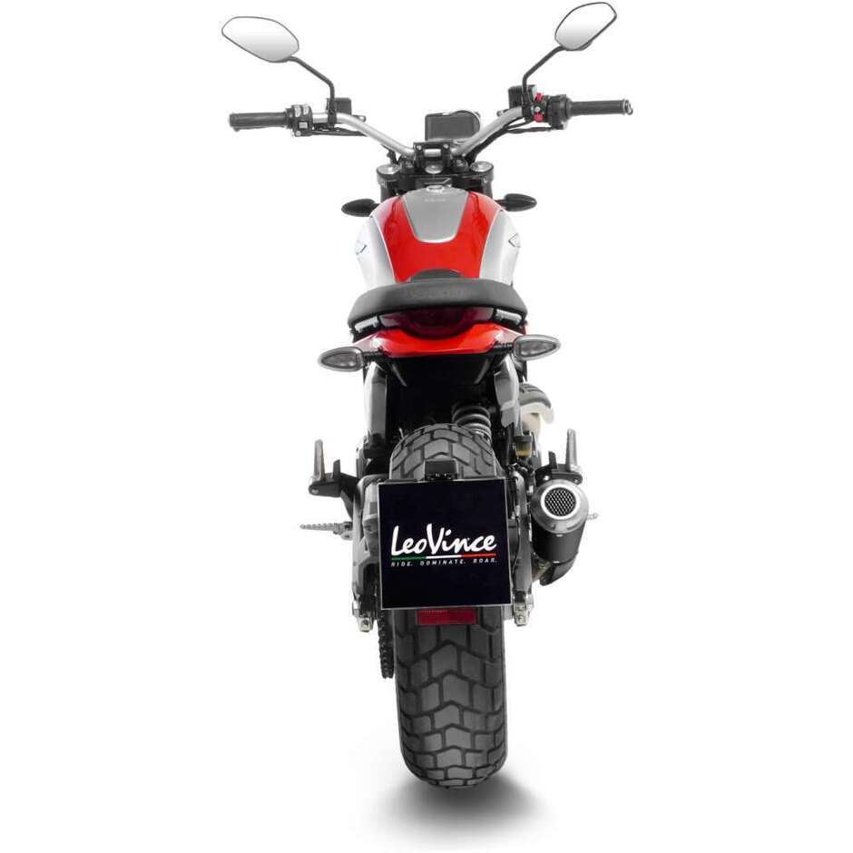 Silencieux d'échappement Slip-On Leovince 15266B LV-10 BLACK EDITION spécifique pour Ducati Scrambler 800 Icon/Full Throttle/Night Shift (23-24)
