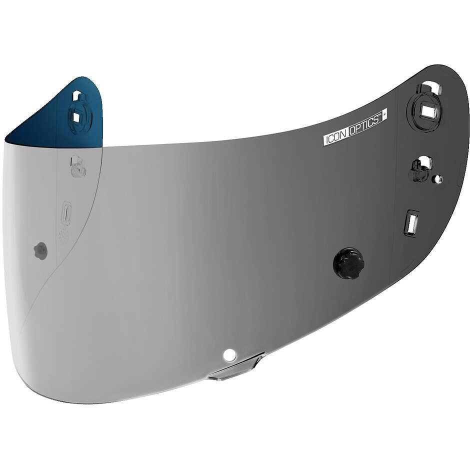 Silver Mirror Visor Prepared for Tear Off for Icon AIRFRAME PRO Helmet; AIRMADA; AIRFORM 22.06