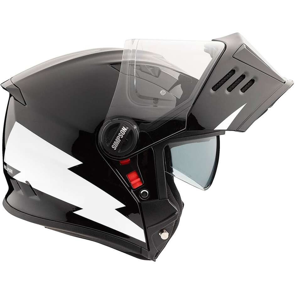Simpson DARKSOME 22.06 FD01 HELLFIRE Modularer Motorradhelm