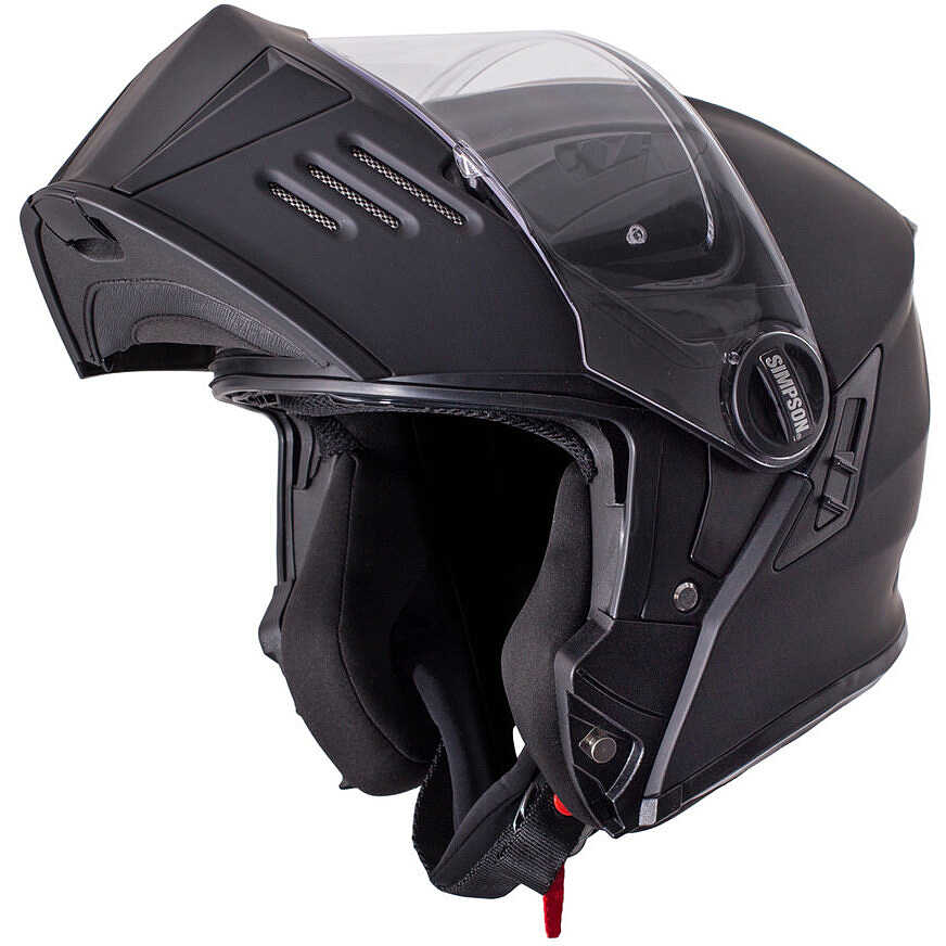 Simpson Darksome 22.06 Matt Black Modular Motorcycle Helmet For