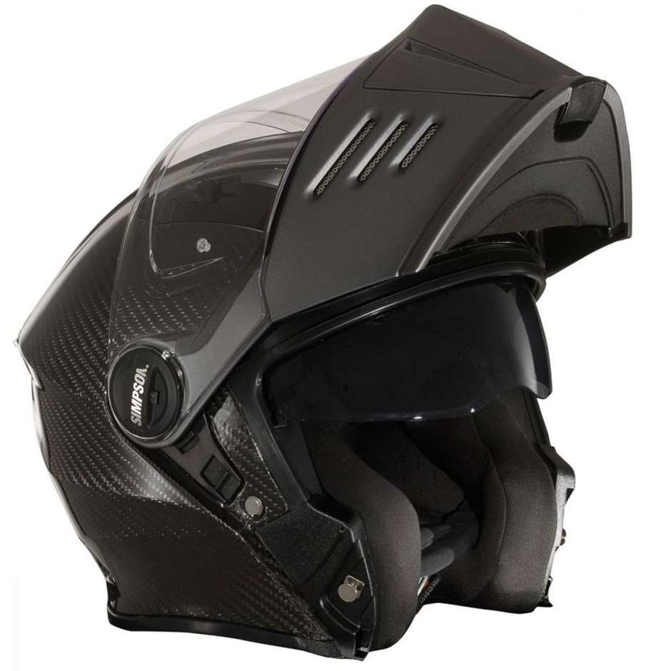 Simpson Darksome Full Carbon Modular Motorcycle Helmet Double Visor