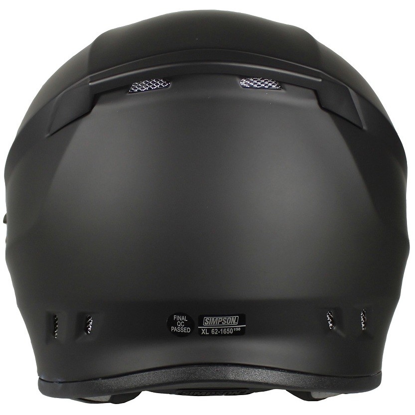 Simpson Darksome Solid Modular Motorcycle Helmet Matte Black Double Visor
