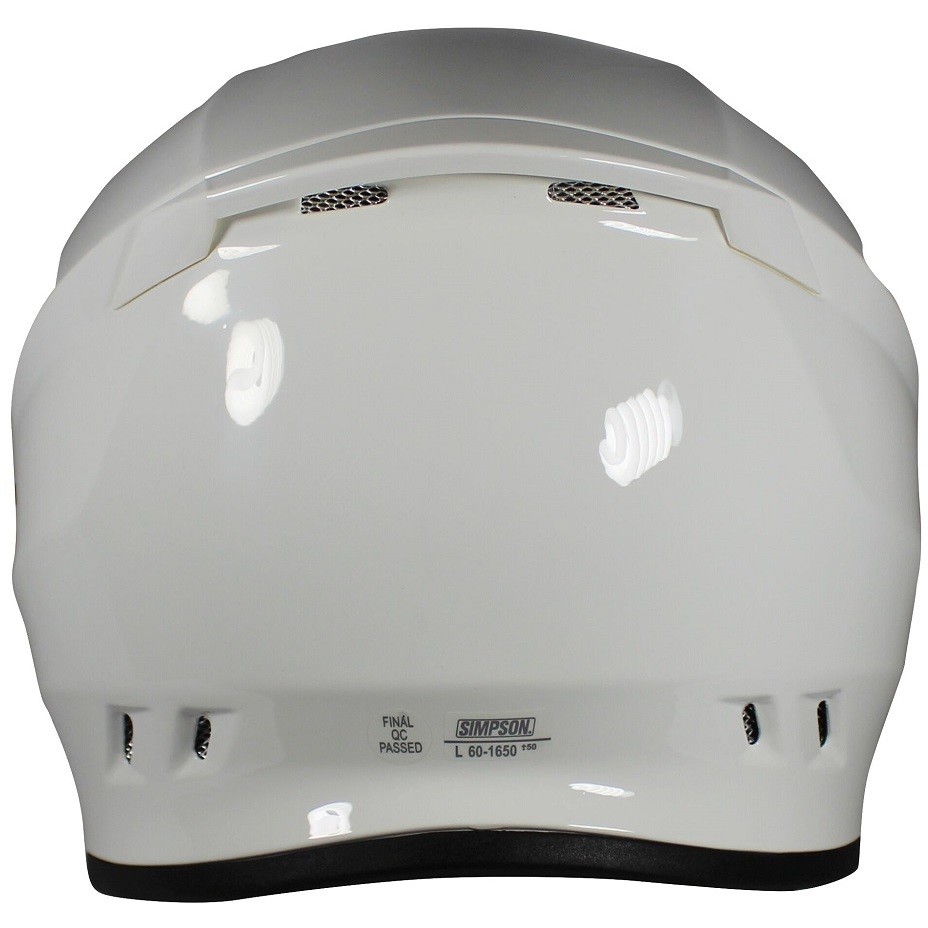 Simpson Darksome Solid White Modular Motorcycle Helmet Double Visor