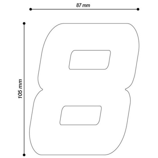 Single Number 4 Barracuda Adhesive for Number Plate