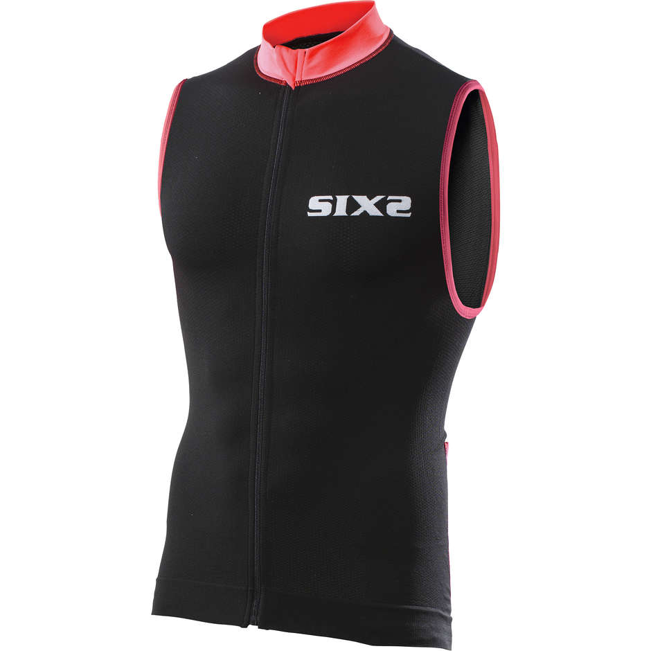 Sixs BIKE2 Activewear Technical Sans manches Noir Rouge