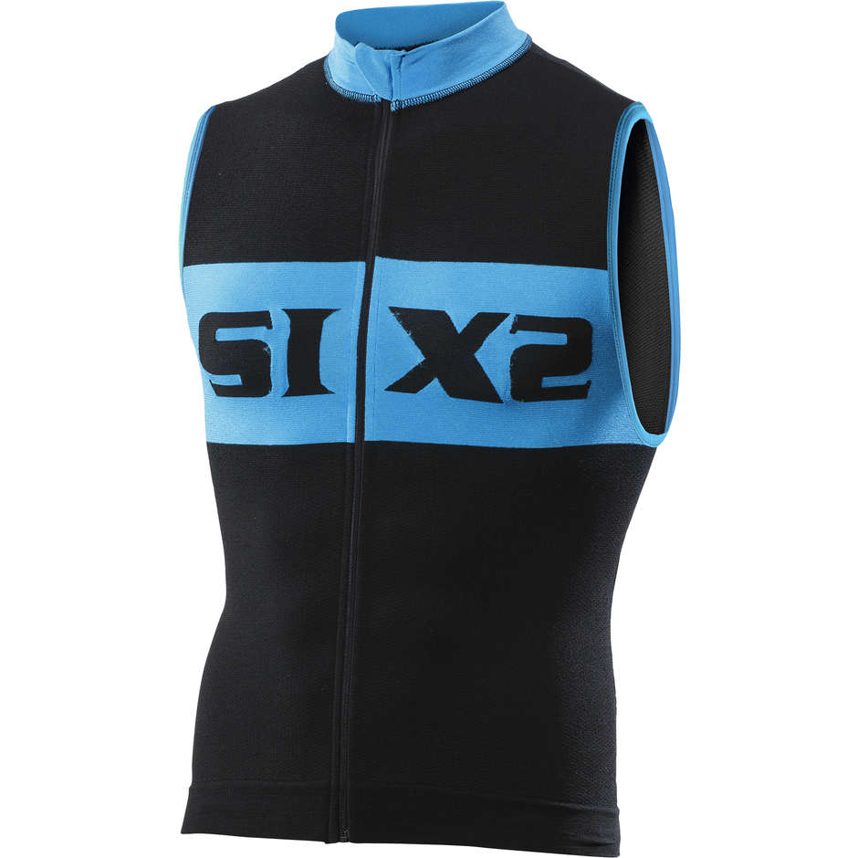Sixs BIKE2 Luxury Activewear Technical Sans manches Noir Bleu
