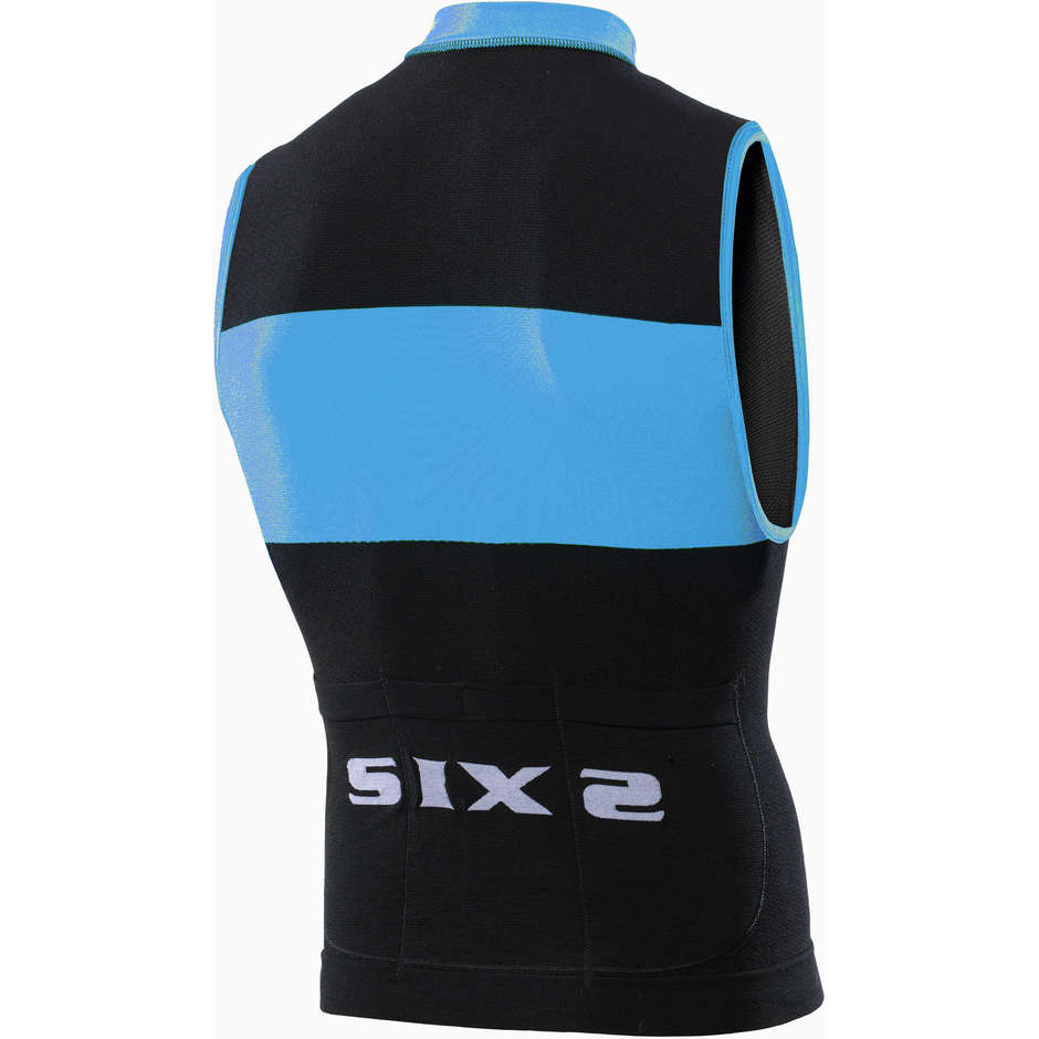 Sixs BIKE2 Luxury Activewear Technical Sans manches Noir Bleu