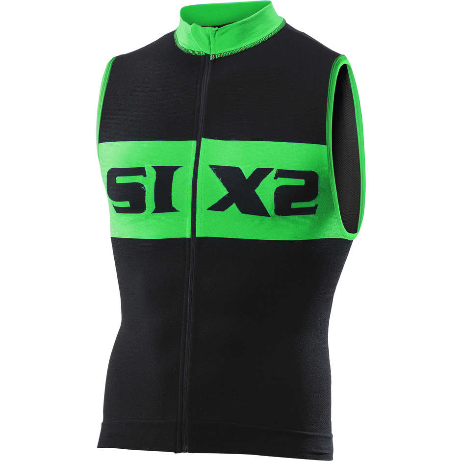 Sixs BIKE2 Luxury Activewear Technical Sans manches Noir Vert