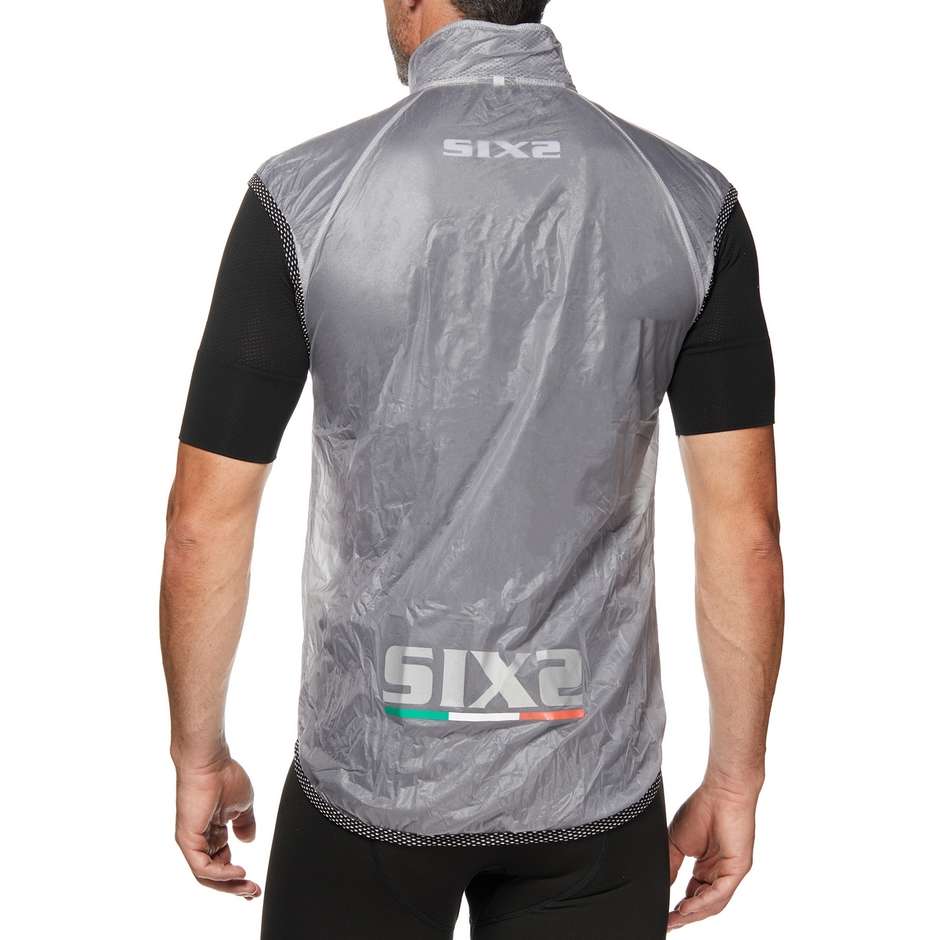 Sixs Compact Ghost Black Transparent Rainproof Wind Vest