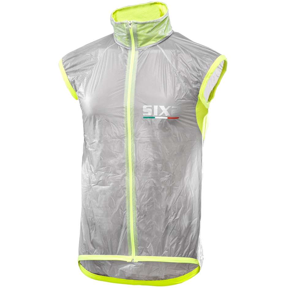 Sixs Compact Ghost Yellow Transparent Rainproof Wind Vest