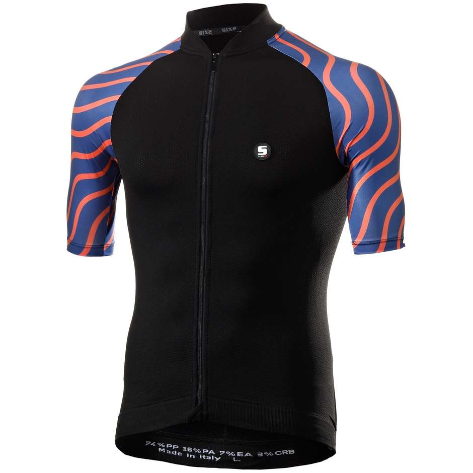 Sixs FANCY JERSEY Red & Blue Short Sleeve Cycling Jersey