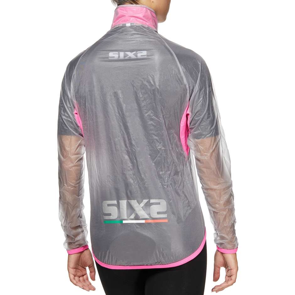 Sixs Ghost Compact Transparent Fluo Pink Waterproof Cape