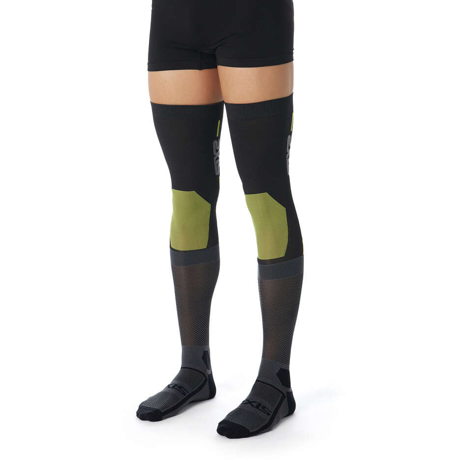 Sixs KNEE BRACE S Moto Cross Chaussettes Longues Noir Gris
