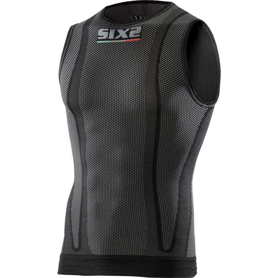 SIXS KSMX Sous-vêtement enfant en carbone noir sans manches