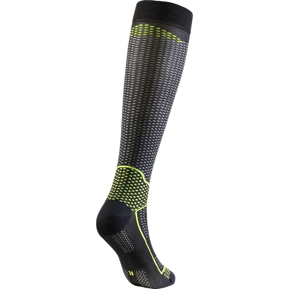 Sixs LONG V3 Summer Long Socks Black Yellow