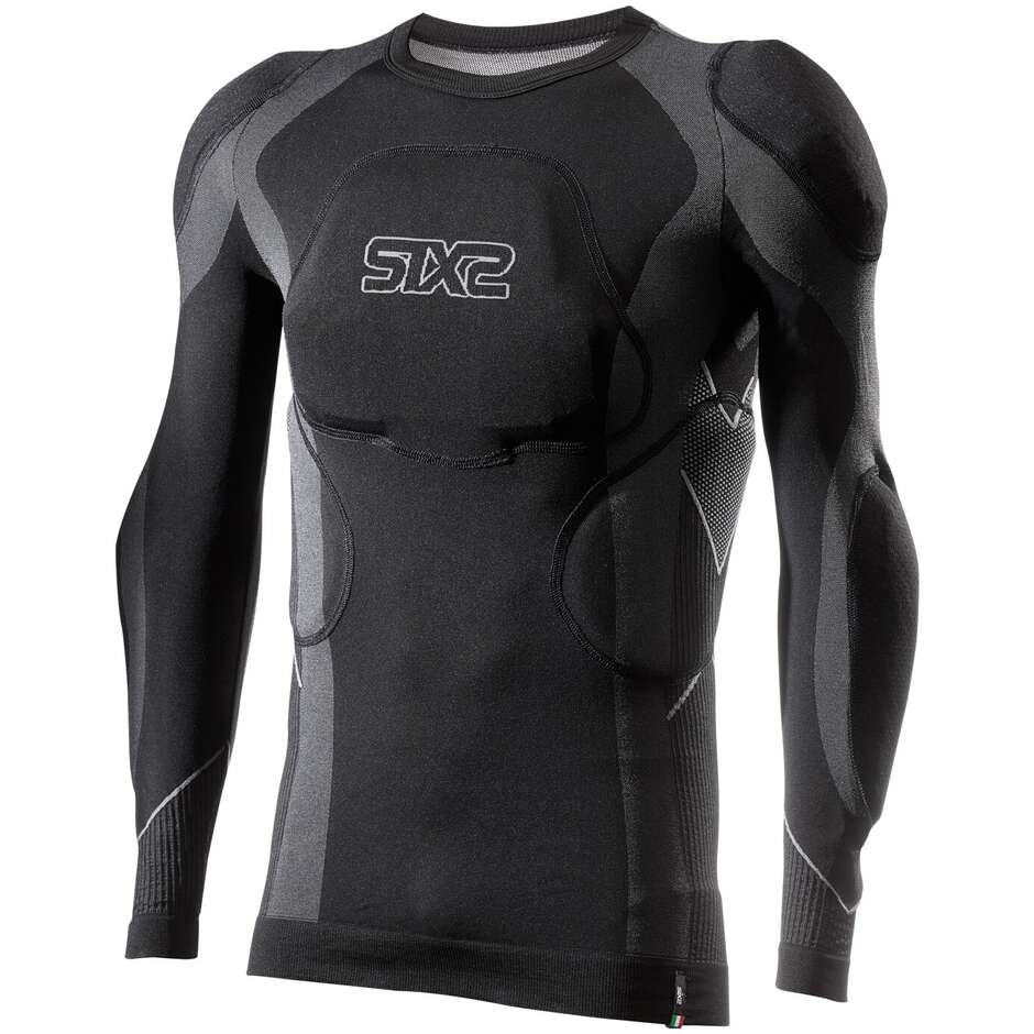 Sixs Pro-Tech PRM TS2 Schwarzes technisches Trikot mit Protektoren