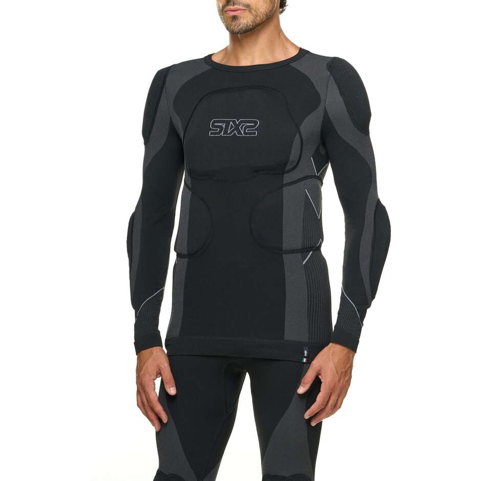 Sixs Pro-Tech PRM TS2 Schwarzes technisches Trikot mit Protektoren