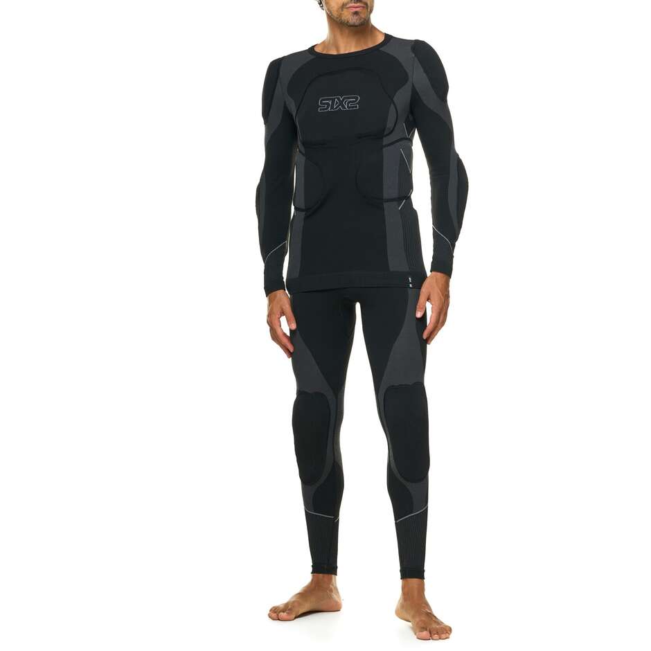 Sixs Pro-Tech PRM TS2 Schwarzes technisches Trikot mit Protektoren