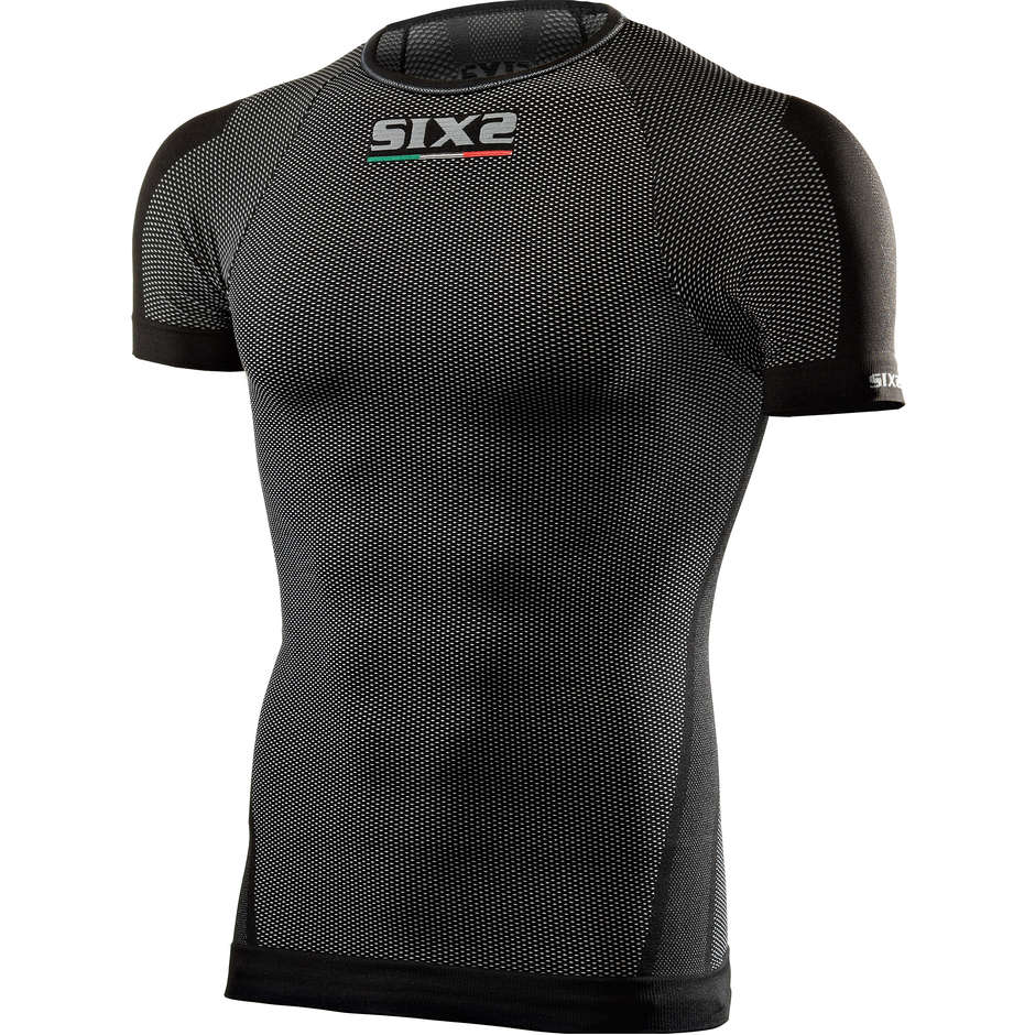 Sixs PRO TS1 T Schwarzes Unterhemd (Vorbereitet für Wirbelsäulenschutz CE Level 2)