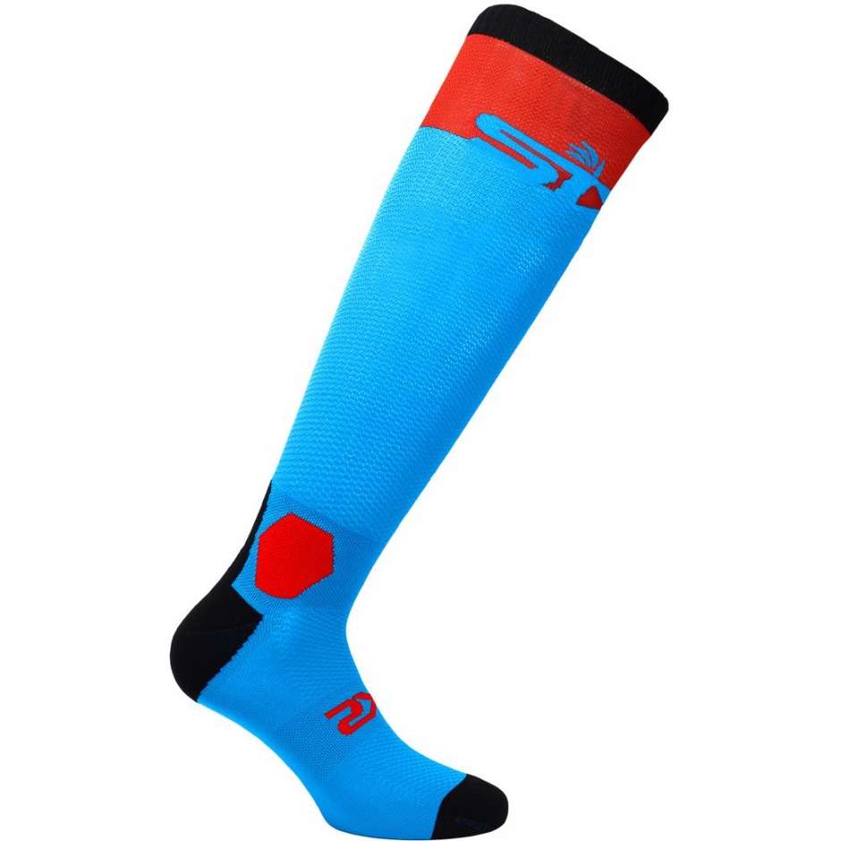 Sixs Reinforced Racing Red Celeste Long Sock