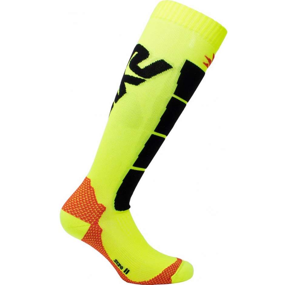 Sixs Reinforced Speed 2 Yellow Motorcycle Long Sock