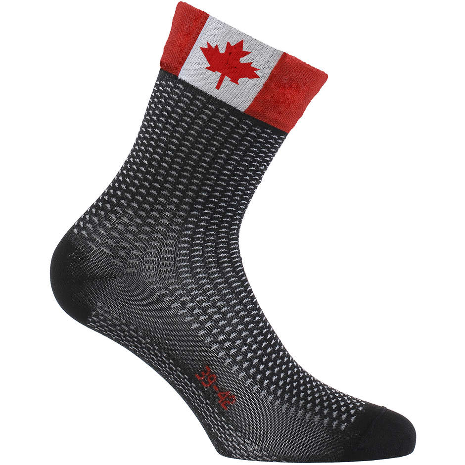 Sixs SHORT Fabric Short Techine Socks Canada Flag