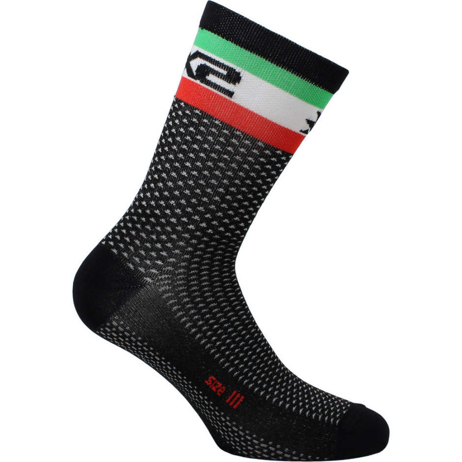 Sixs SHORT LOGO Black Sports Sock Italy