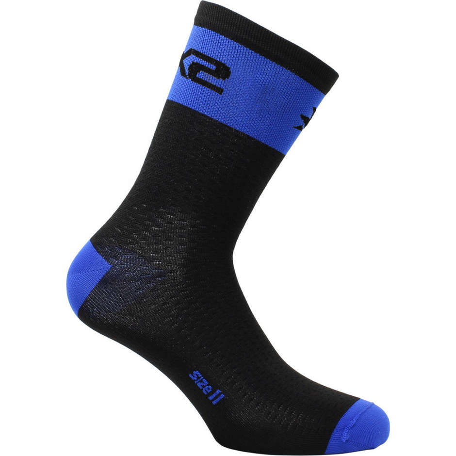 Sixs SHORT LOGO Short Sports Sock Black Blue