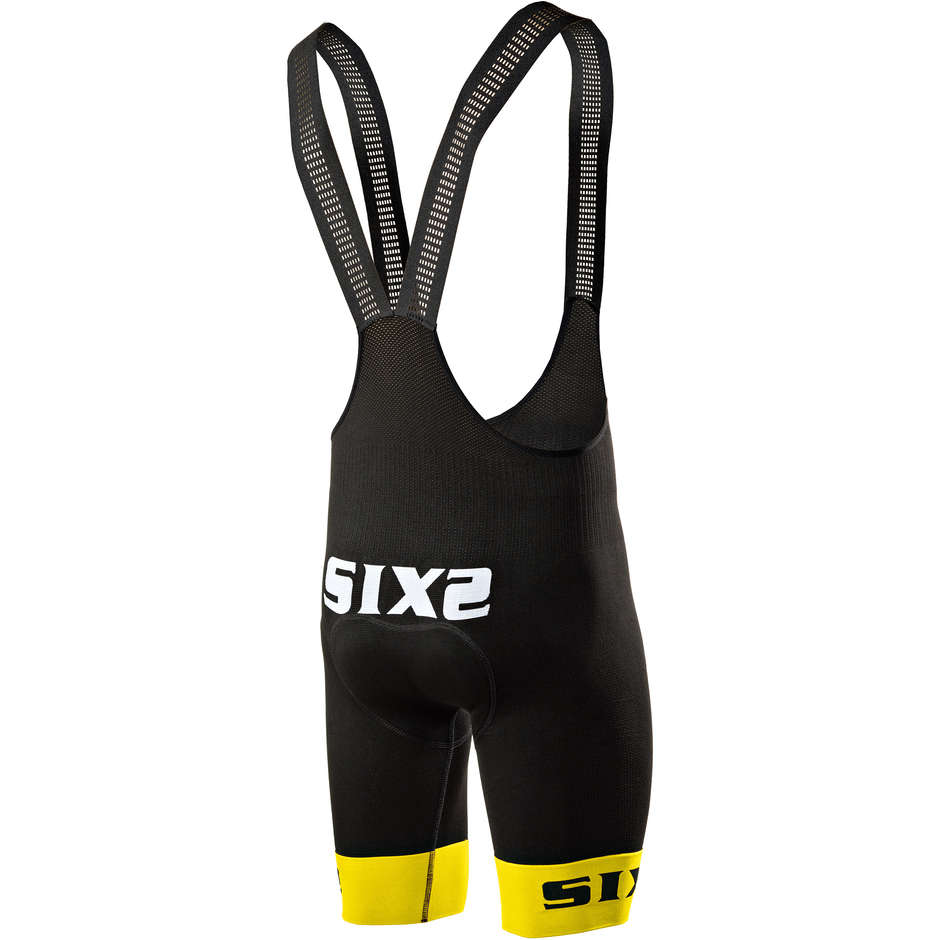 Sixs SLP STRIPES Yellow Tour Short Leg Cycling Bib Shorts