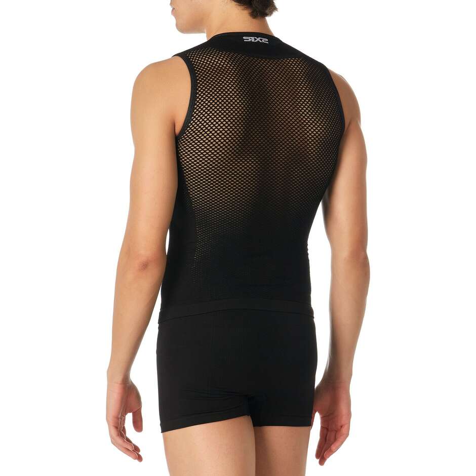 Sixs SMRX Black Unterwäsche Mesh ärmellos