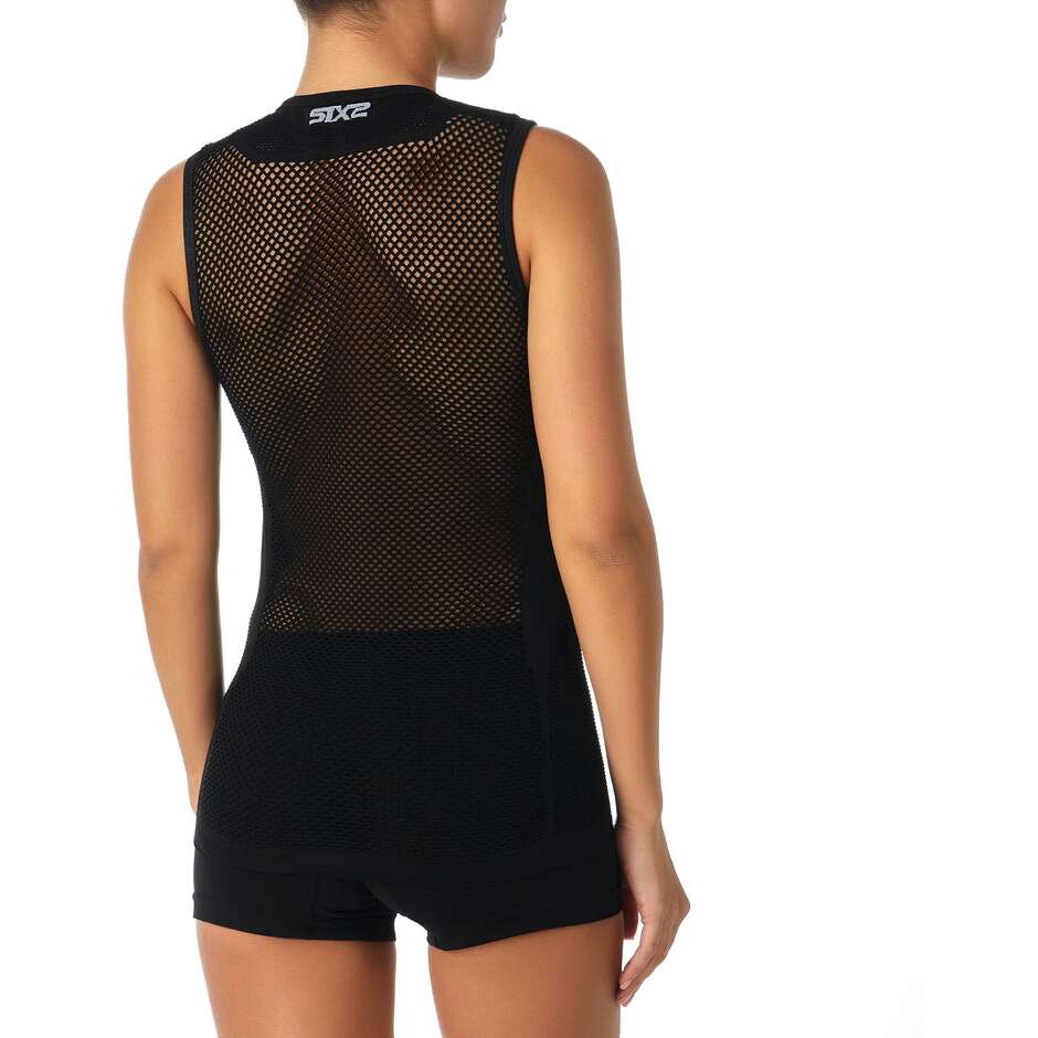 Sixs SMRX Black Unterwäsche Mesh ärmellos