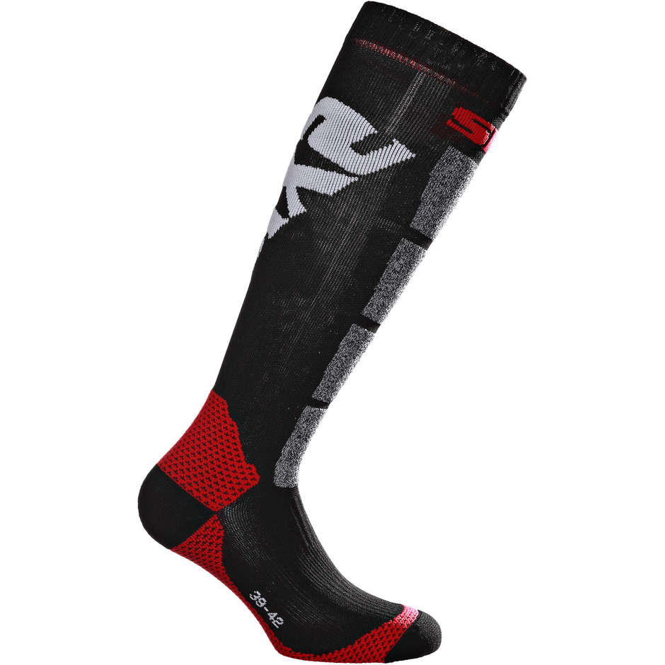 Sixs SPEED Long Stretch Technical Sock Motorcycle Noir