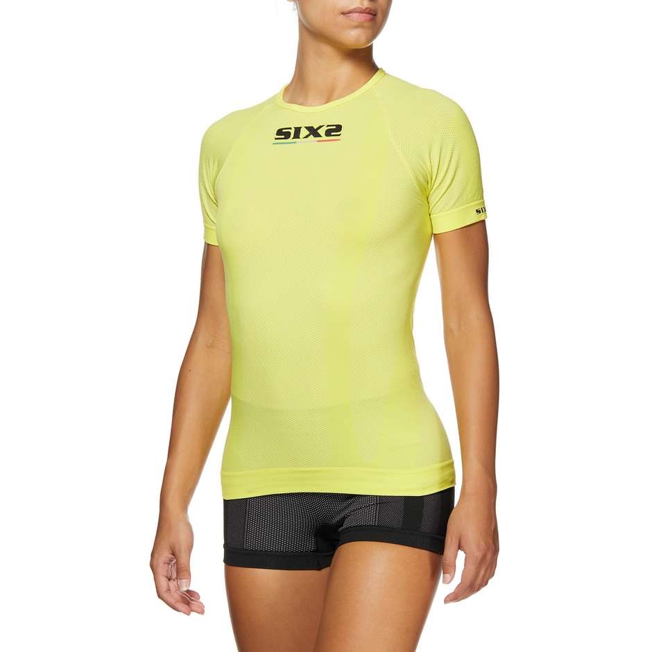 Sixs TS1 CArbnon Underwear - Kurzärmliger Pullover mit Rundhalsausschnitt Yellow Tour