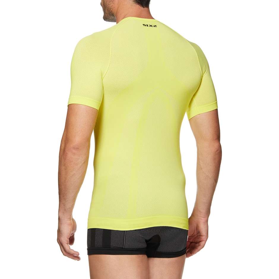 Sixs TS1 CArbnon Underwear Short Sleeve Crew-neck Sweater Yellow Tour