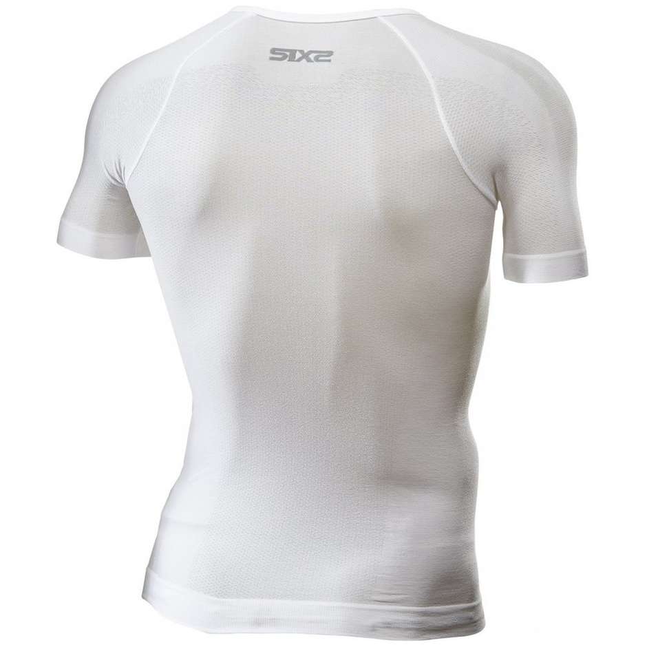 Sixs TS1L BT Chemise de sous-vêtement d'été à manches courtes blanche
