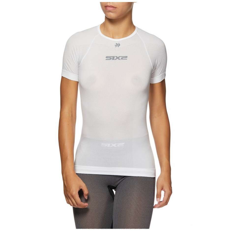 Sixs TS1L BT Chemise de sous-vêtement d'été à manches courtes blanche