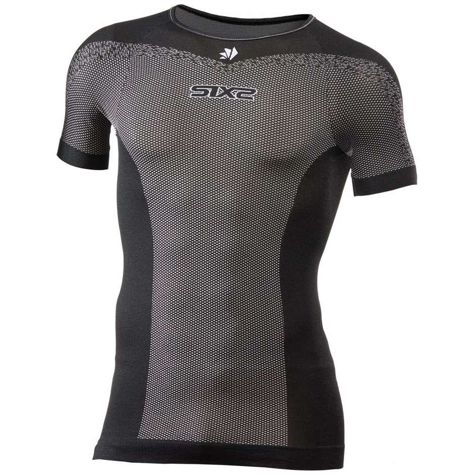 Sixs TS1L BT Chemise de sous-vêtement d'été à manches courtes noire