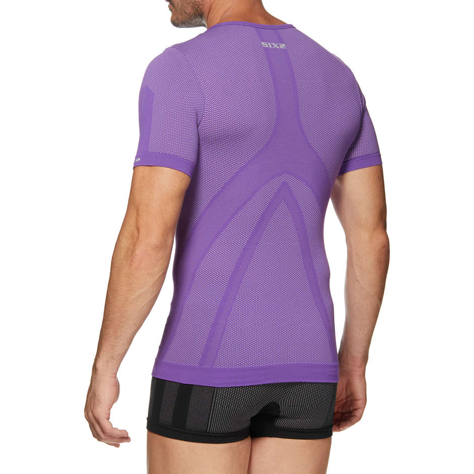 Sixs TS1L Kurzarm Intimates - Pullover mit Rundhalsausschnitt Superlight Carbon Underwear Purple