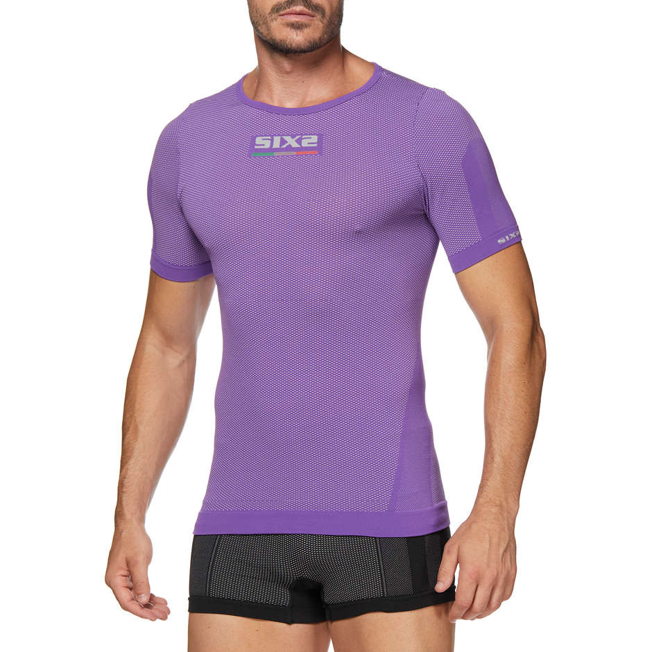 Sixs TS1L Superlight Carbon Underwear manches courtes col rond Jersey violet
